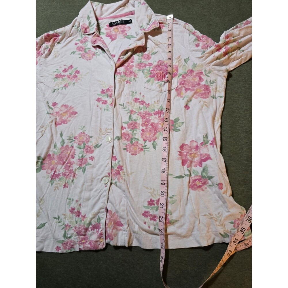 1x Lauren Ralph Lauren Jersey Pink Floral Pajama Set Women's - Picture 2 of 10